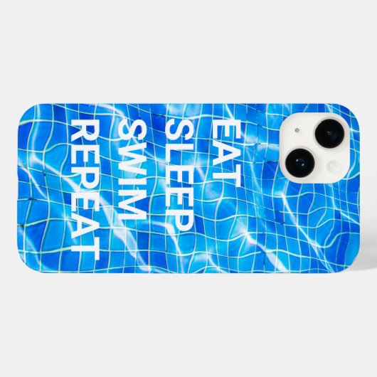 Sleep Swim Wiederholung Pool Wassersport Case-Mate iPhone Hülle (Rückseite (Horizontal))