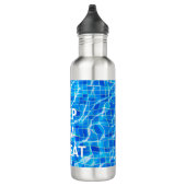 Sleep Swim Wiederholung Pool Wassersport Edelstahlflasche (Rechts)