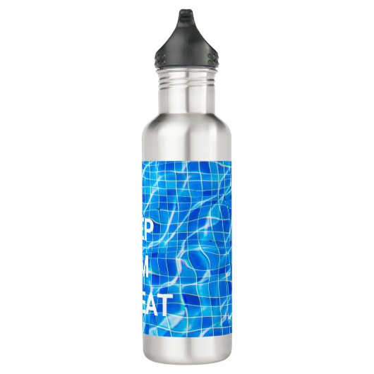 Sleep Swim Wiederholung Pool Wassersport Edelstahlflasche (Rechts)