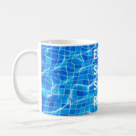Sleep Swim Wiederholung Pool Wassersport Kaffeetasse (Links)