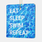 Sleep Swim Wiederholung Pool Wassersport Keramikornament (Links)