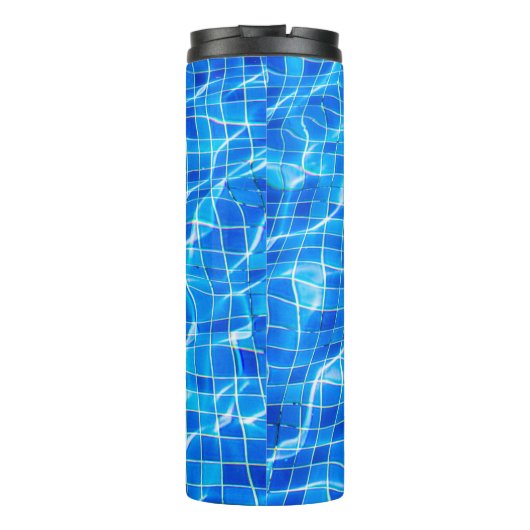 Sleep Swim Wiederholung Pool Wassersport Thermosbecher (Rückseite)