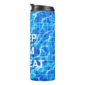 Sleep Swim Wiederholung Pool Wassersport Thermosbecher (Nach rechts gedreht)