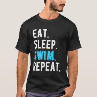Sleep Swimming schwimmen Baden Cool Funny Geschenk T-Shirt