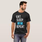 Sleep Swimming schwimmen Baden Cool Funny Geschenk T-Shirt (Vorne ganz)