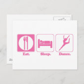 Sleep Tanz Postkarte (Vorne/Hinten)