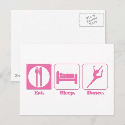 Sleep Tanz Postkarte (Vorne/Hinten)
