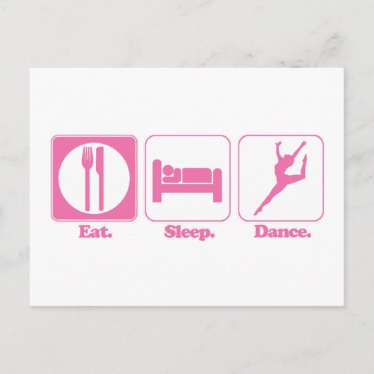 Sleep Tanz Postkarte (Vorderseite)