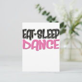 Sleep Tanz Postkarte (Stehend Vorderseite)