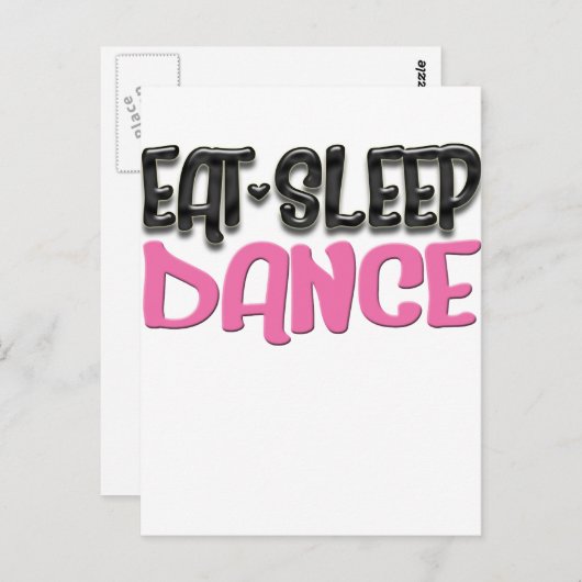 Sleep Tanz Postkarte (Vorne/Hinten)