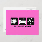 Sleep Tanz Postkarte (Vorne/Hinten)