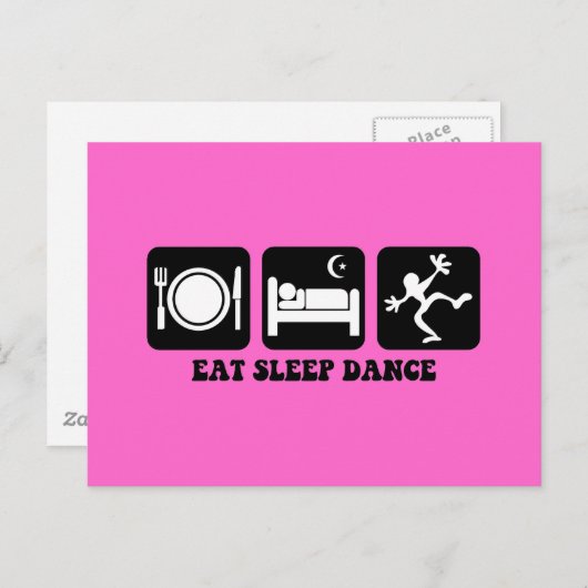 Sleep Tanz Postkarte (Vorne/Hinten)