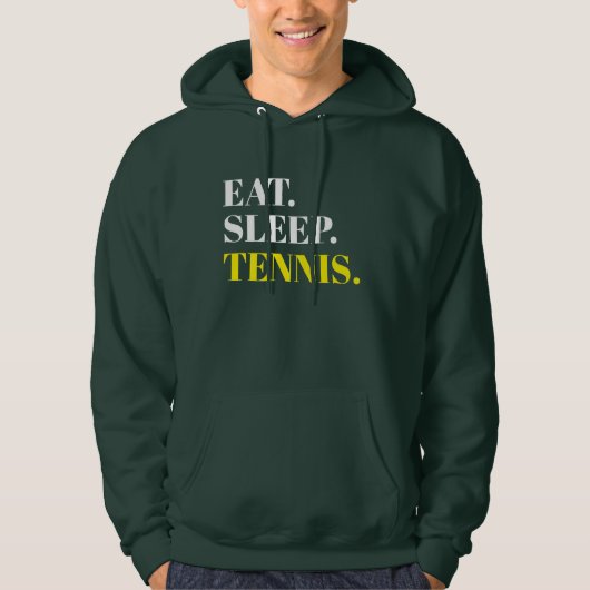 Sleep Tennis essen Hoodie (Vorderseite)