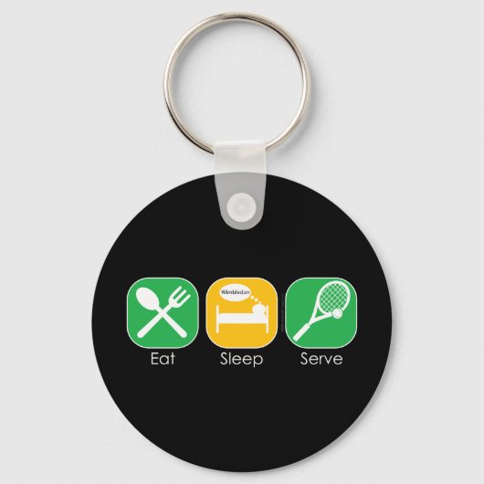 Sleep Tennis essen Schlüsselanhänger (Vorderseite)