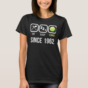Sleep Tennis essen Seit 1962 56. Geburtstag Gif T-Shirt