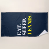 Sleep Tennis essen Strandtuch (Vorderseite)