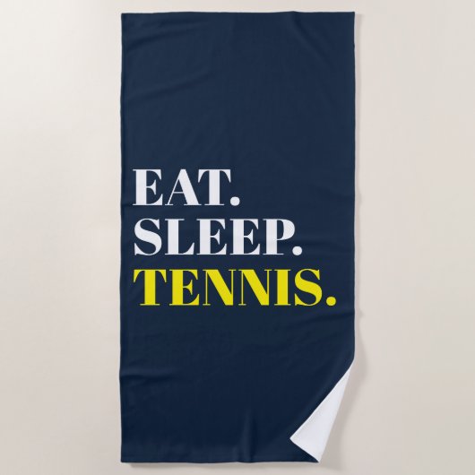 Sleep Tennis essen Strandtuch (Vorderseite)