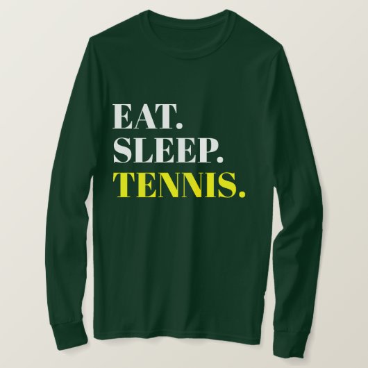 Sleep Tennis essen T-Shirt (Design vorne)