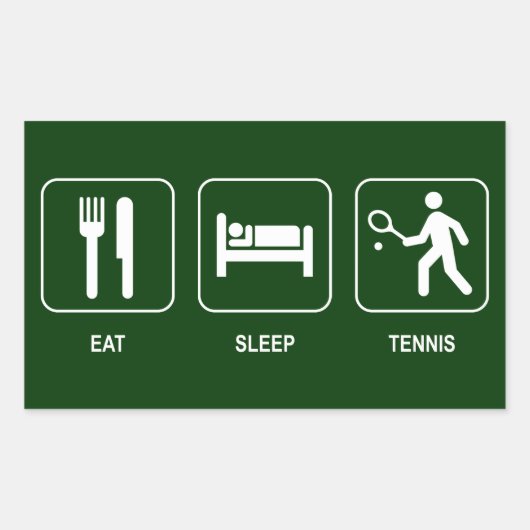 Sleep Tennis Sticker essen (Vorderseite)