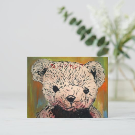"Sleep Tight" Postkarte (Stehend Vorderseite)
