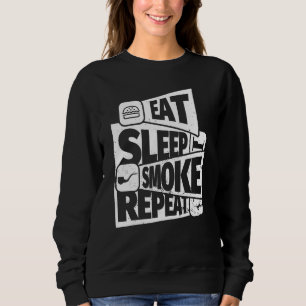 Sleep Tobacco Pipe Rauchen Wiederholung Tabak Pipe Sweatshirt