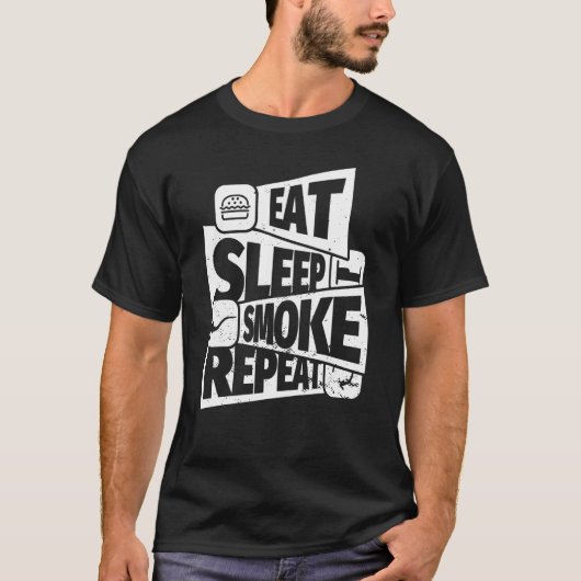 Sleep Tobacco Pipe Rauchen Wiederholung Tabak Pipe T-Shirt (Vorderseite)