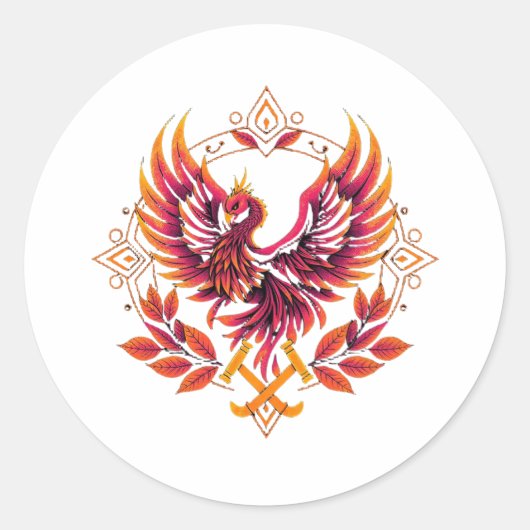 SLEEP TOKEN Phoenix Emblem Runder Aufkleber (Vorderseite)