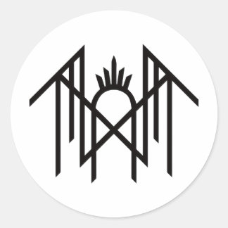 Sleep token runder aufkleber