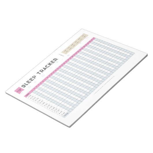 Sleep Tracker Notizblock (angewinkelt)