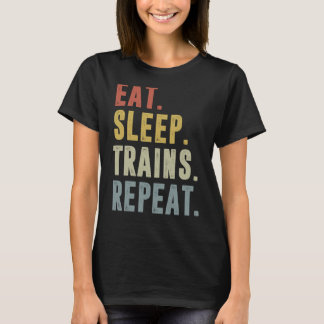 Sleep Trains für den Zug wiederholen T-Shirt