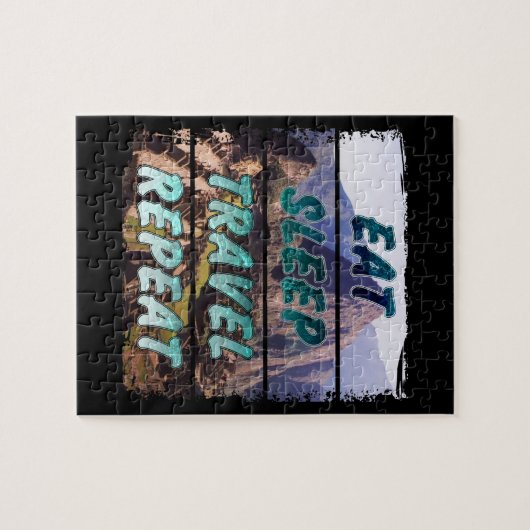 Sleep Travel Repeat - Machu Picchu, Peru Puzzle (Horizontal)