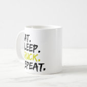 Sleep Truck Repeat Trucker Driver essen Kaffeetasse (Vorderseite Links)