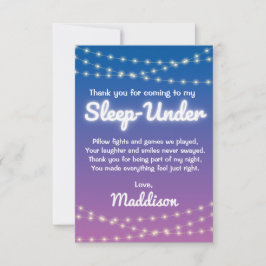 Sleep Under Half Sleep Over Lights Party Dankeskarte