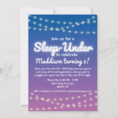 Sleep Under Half Sleep Over Lights Party Einladung (Vorderseite)