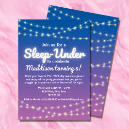 Sleep Under Half Sleep Over Lights Party Einladung