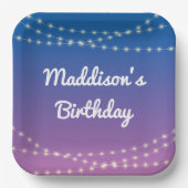 Sleep Under Half Sleep Over Lights Party Pappteller (Vorderseite)