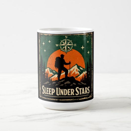 Sleep Under Stars – Stargazing Camper Nature Kaffeetasse (Mittel)