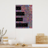 Sleep Vape Repeat Posters essen Poster (Küche)