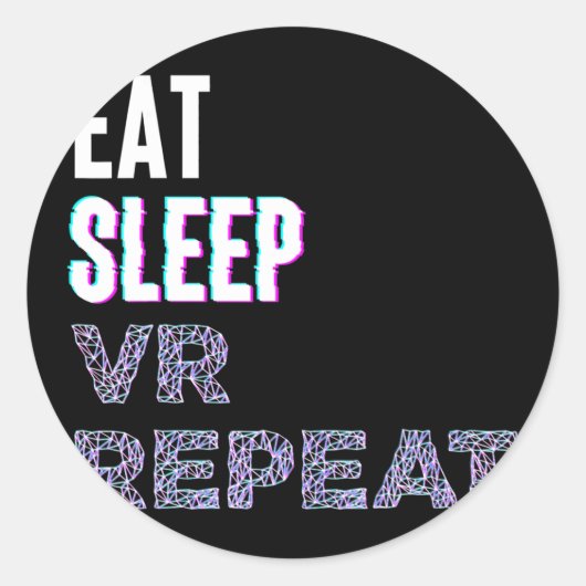 Sleep VR wiederholen Virtual Reality Video Game PC Runder Aufkleber (Vorderseite)