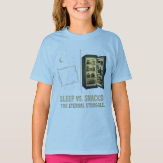 Sleep Vs Snacks Der ewige Kampf T-Shirt