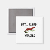 Sleep WEASELS essen Magnet (Vorderseite/Rückseite)