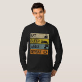 Sleep Web3 wiederholen T-Shirt (Vorne ganz)