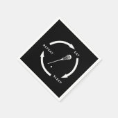 Sleep Wiederholen Lacrosse Sports Fan Sprichwort Serviette (Ecke)