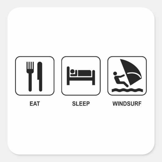 Sleep Windsurf Sticker essen (Vorderseite)