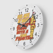 Sleep with a Firefighter Große Wanduhr (Winkel)