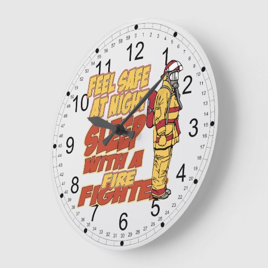Sleep with a Firefighter Große Wanduhr (Winkel)