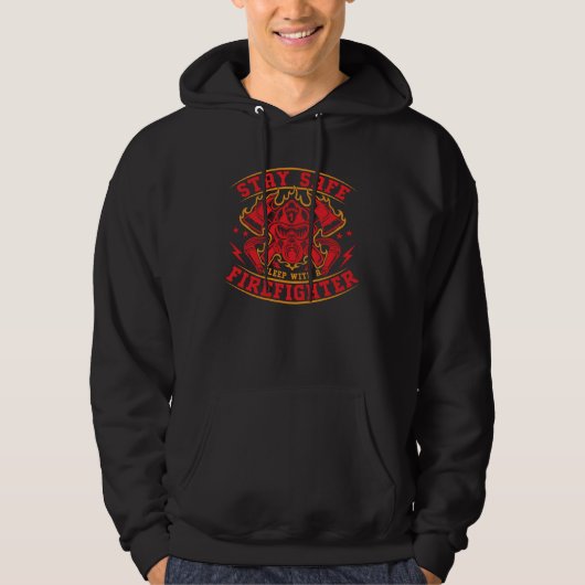 Sleep With Firefighter Fireman Fire Department Res Hoodie (Vorderseite)