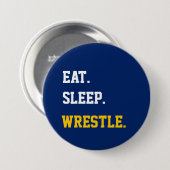 Sleep Wrestle essen Button (Vorne & Hinten)