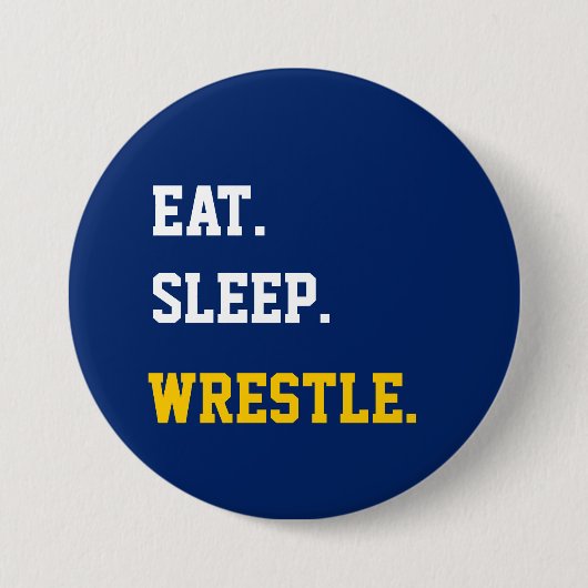 Sleep Wrestle essen Button (Vorderseite)