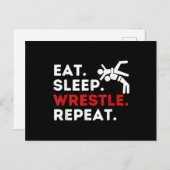 Sleep Wrestle Repeat - Funny Wrestling & Postkarte (Vorne/Hinten)